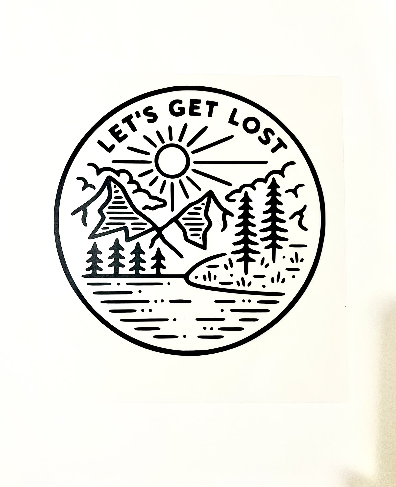 Vinyl decal application example